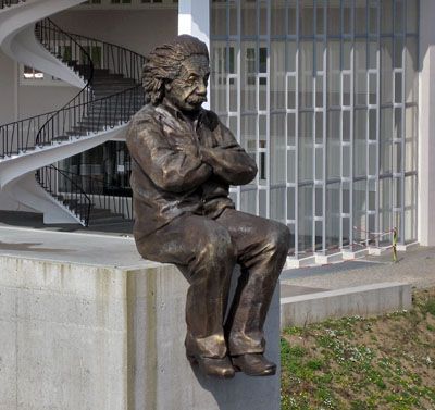 Albert Einstein at the technical school BBB in Baden, Switzerland